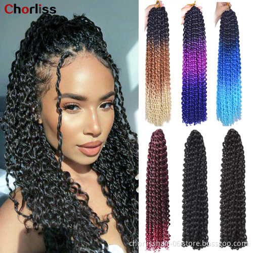 Supplier Wholesale Long Kinky Curly Passion Spring Twist Synthetic Hair Weave Bundles Afro Crochet Passion Twists Braiding Hair